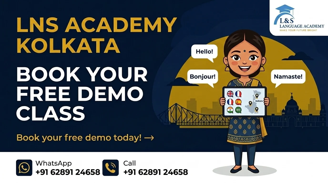Book a free demo language class at LNS Academy Kolkata