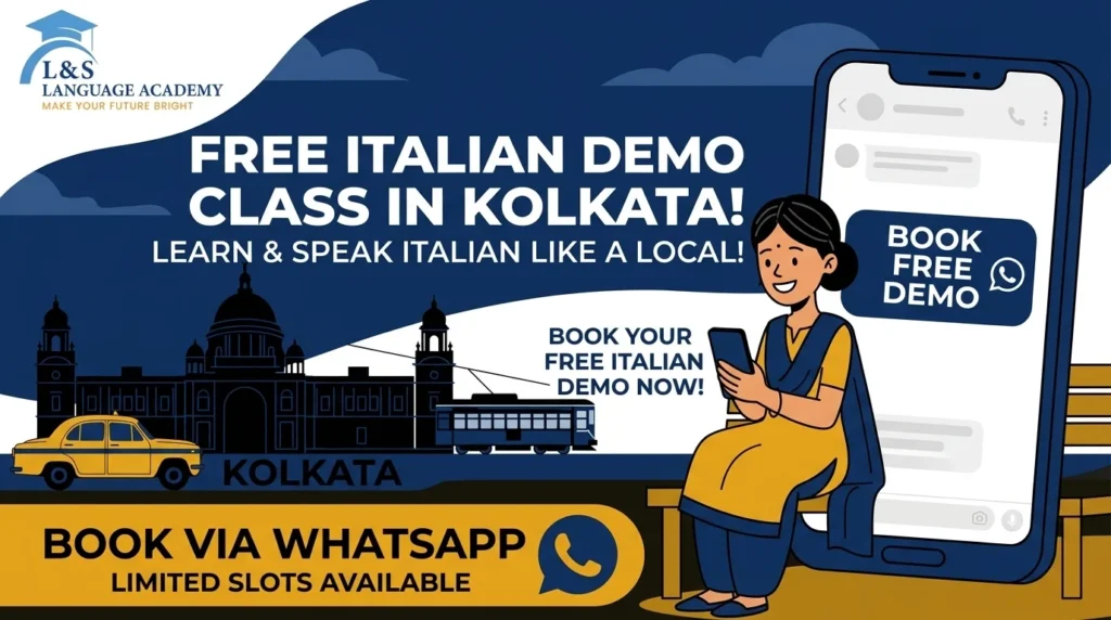 Italian language course in Kolkata and book free italian demo class kolkata