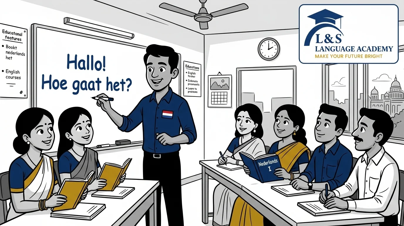 Dutch language class at LNS in Kolkata