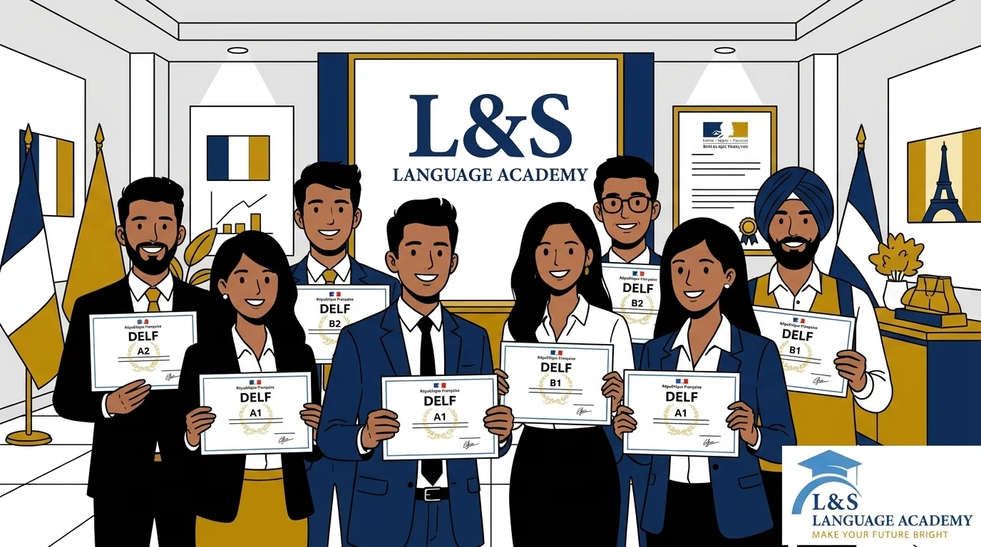 LNS students with French DELF certificates