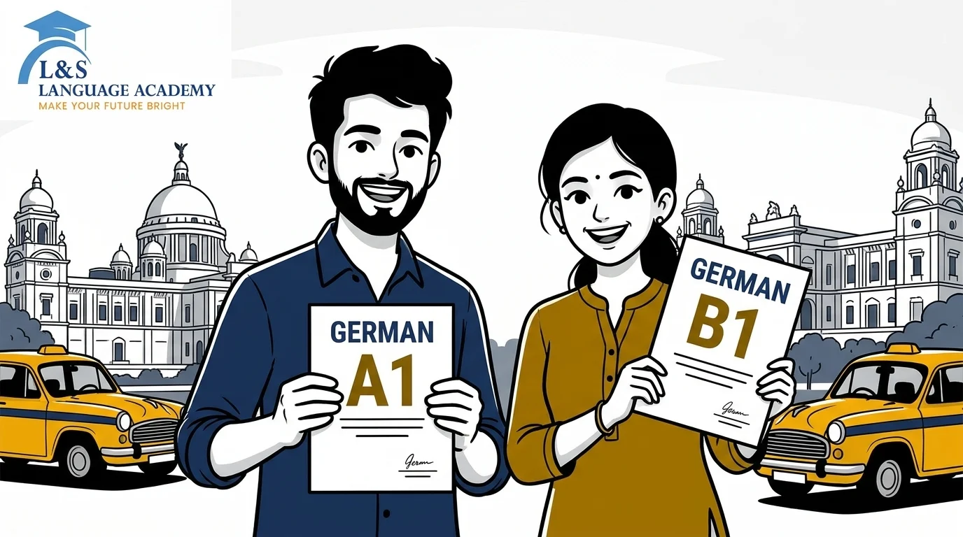 LNS students with German A1 and B1 certificates