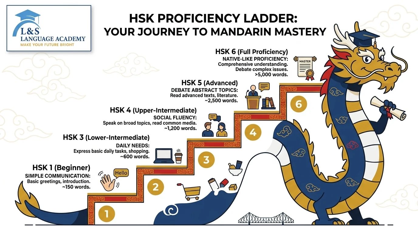 HSK levels 1 to 6 explained