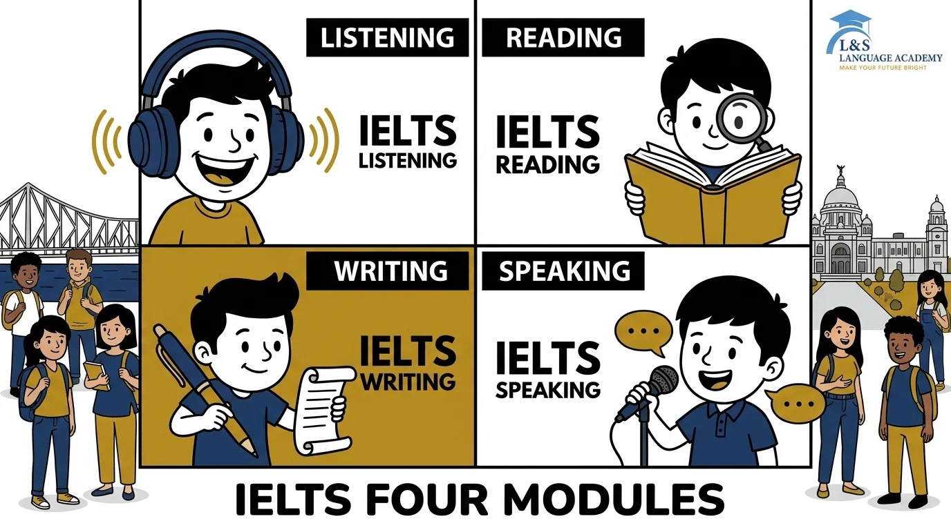 IELTS four modules listening reading writing speaking