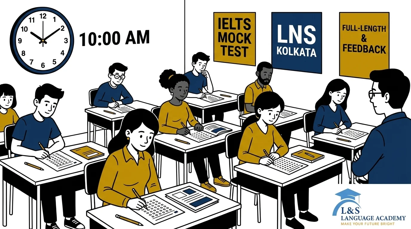 IELTS full-length mock test at LNS Kolkata