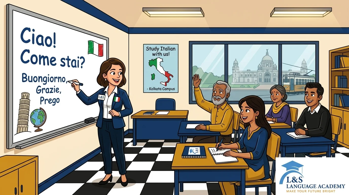 Italian language class at LNS in Kolkata
