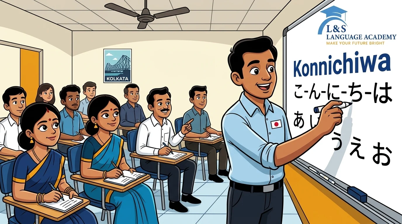 Japanese language class at LNS in Kolkata