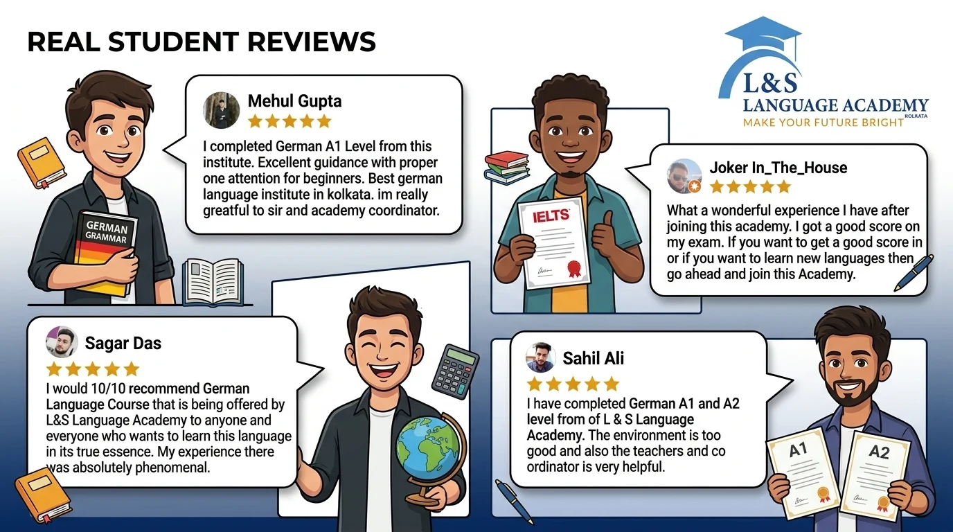 LNS Language Academy student reviews and testimonials Kolkata