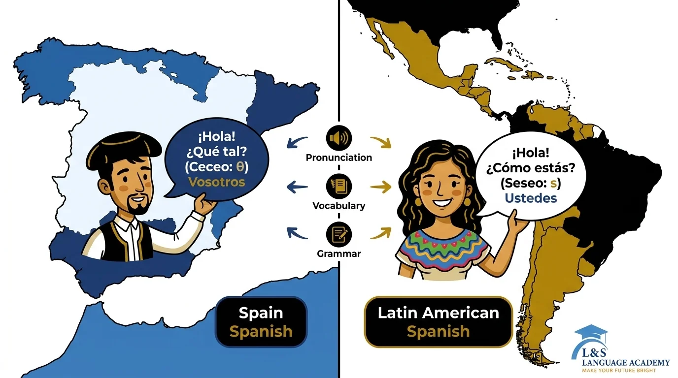 Spain Spanish vs Latin American Spanish explained